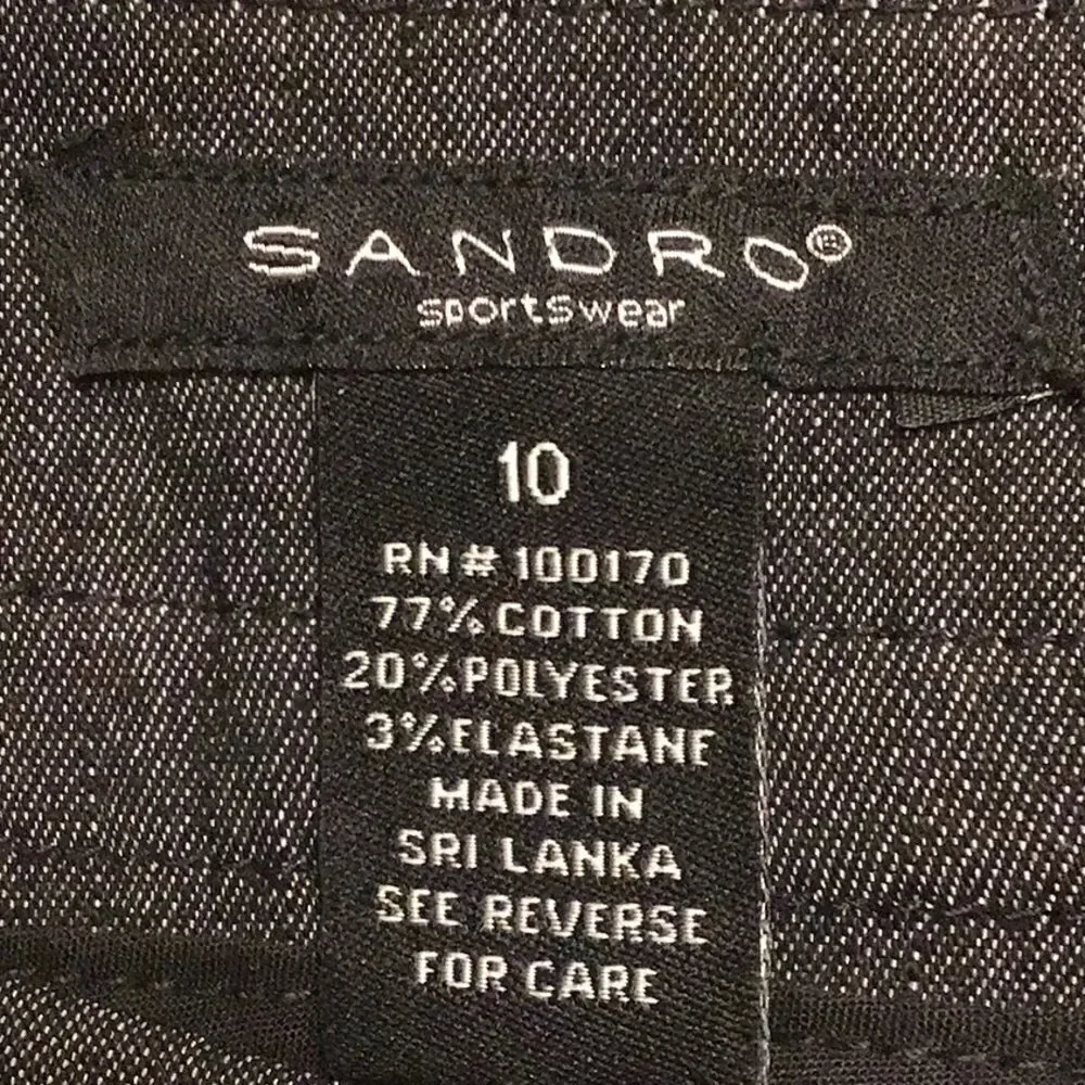 Sandro Sportswear Blue Sailor Button A Line Mini Skirt